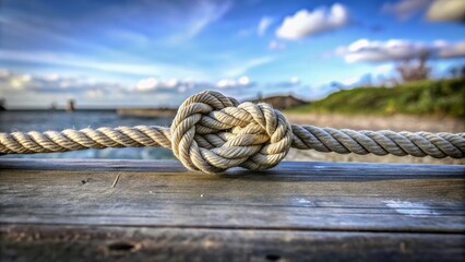 Fototapeta premium Minimalist Knot in Line Art - Embracing Beauty in Simplicity