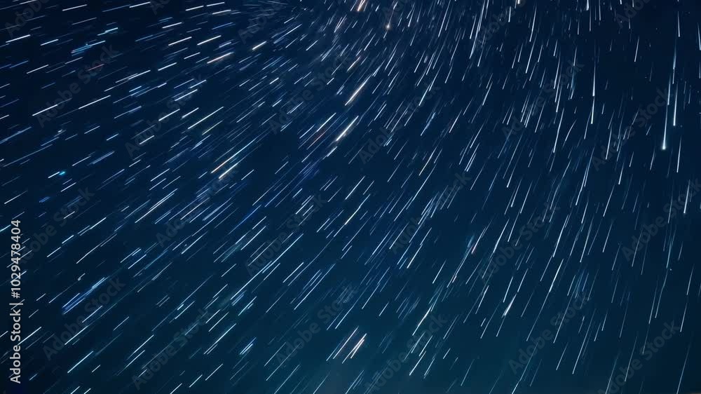 Poster long exposure reveals the movement of the stars in the night sky, creating a mesmerizing display of 