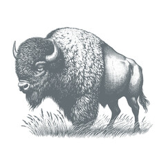 bison vector illustration
