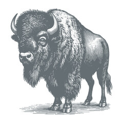 bison vector illustration