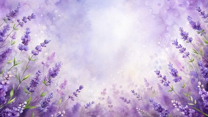 Obraz premium Watercolor lilac lavender waves abstract background