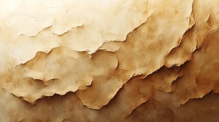 Fototapeta premium Decorative plaster is creating a textured background with a warm color gradient, ranging from light beige to a rich, earthy brown