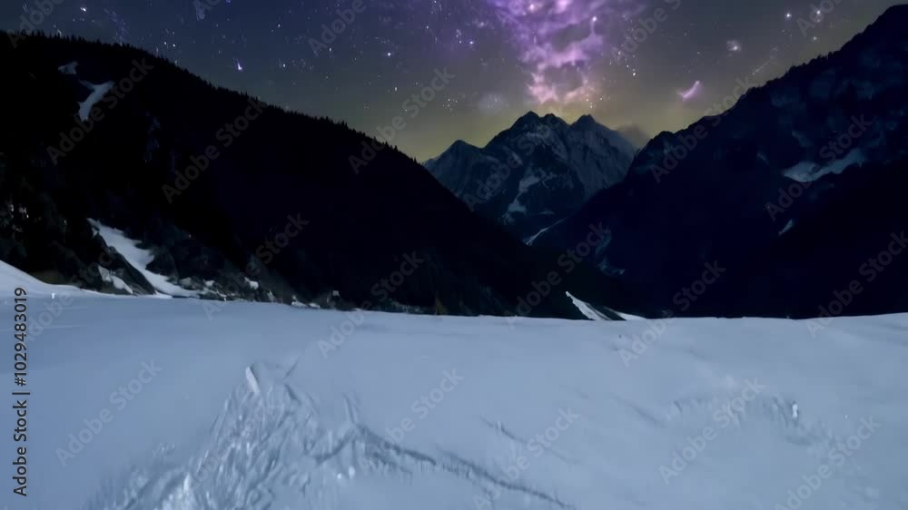 Poster mesmerizing ice texture forming with light dancing on surface, creating winter wonderland of blue an