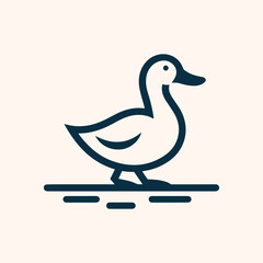 Duck logo icon silhouette vector 3