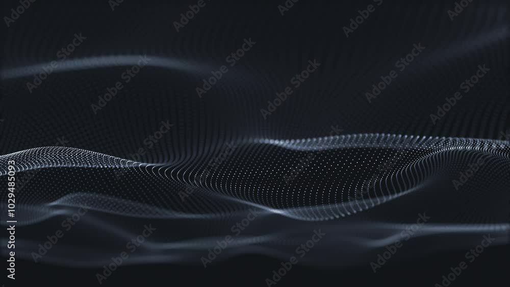 Poster discover abstract wave patterns on a dark background for diverse media projects seamless loop