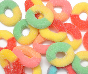 Gummy rings shaped cutter, isolated on white background