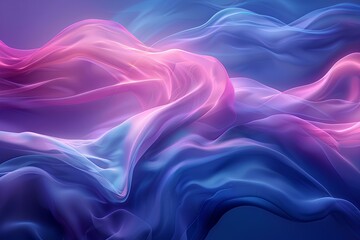 Obraz premium A pink and blue background with flowing fabric