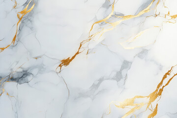 abstract seamless background, texture of artificial white marble stone with golden veins, fashionable marbled wallpaper