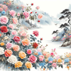 rose flower image, rose bouquet flower 