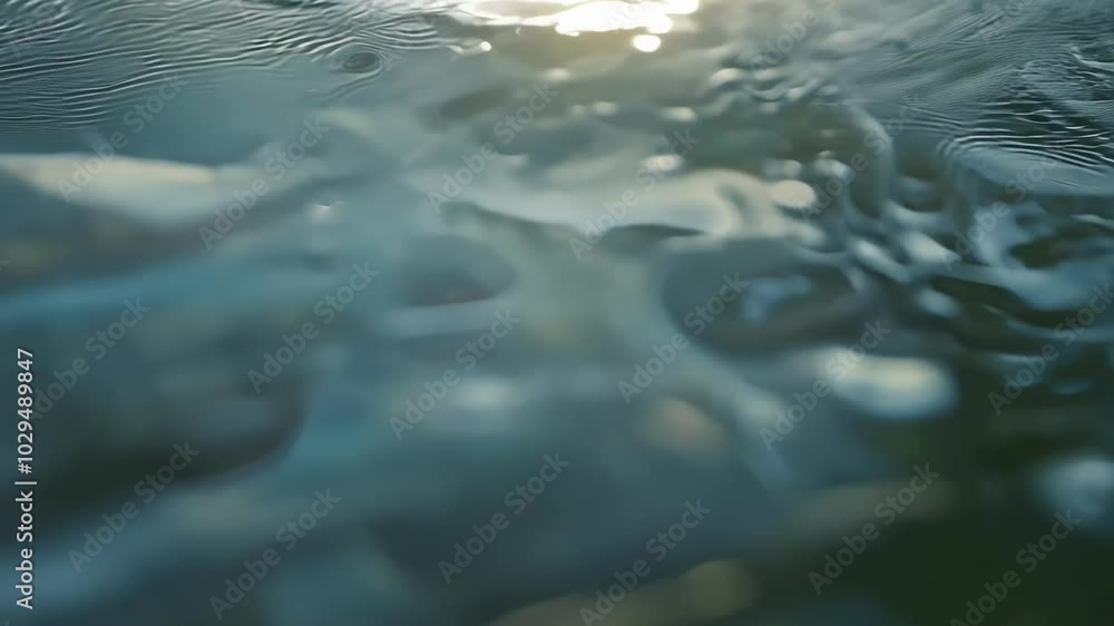 Aufkleber Abstract background created by sunlight reflecting on the surface of a body of water, creating a pattern of light and shadow
