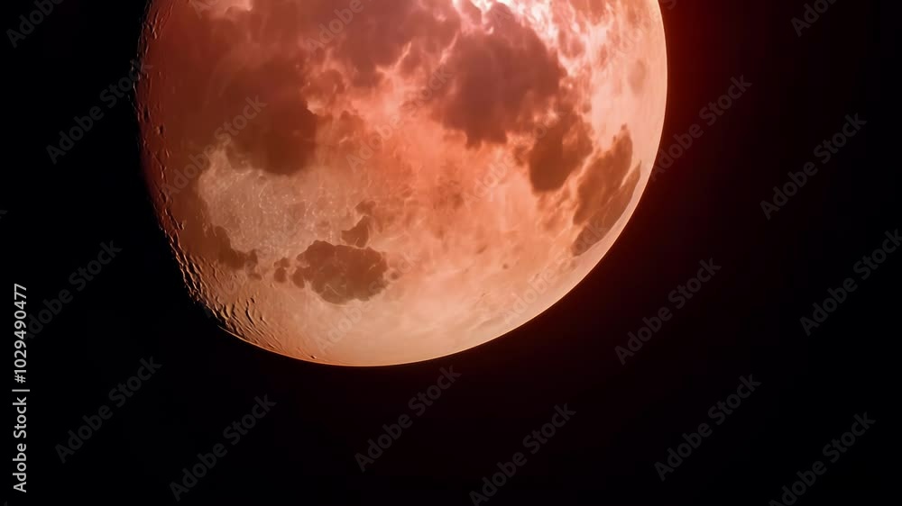Poster detailed image capturing the moon as it illuminates craters and surface features against the dark ba