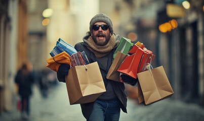 Obraz premium zakupy, zakupy online, black friday