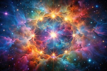 Fototapeta premium vibrant and detailed nebula and cosmos background