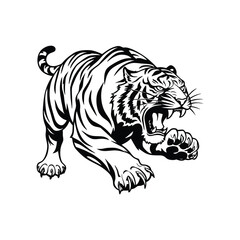 Angry Tiger Vector Design