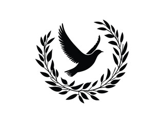 Bird Wreath Silhouettes | Veterans Day Peace & Unity Design