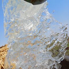 water flowing into the water