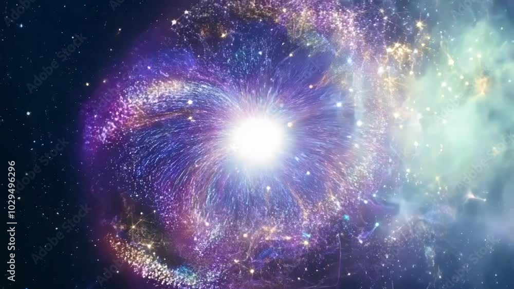 Aufkleber Abstract background representing the universe with shining stars and constellations, connected by a network of lines. Perfect for projects related to space, astronomy and science