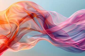 Naklejka premium A close up of a colorful fabric blowing in the wind