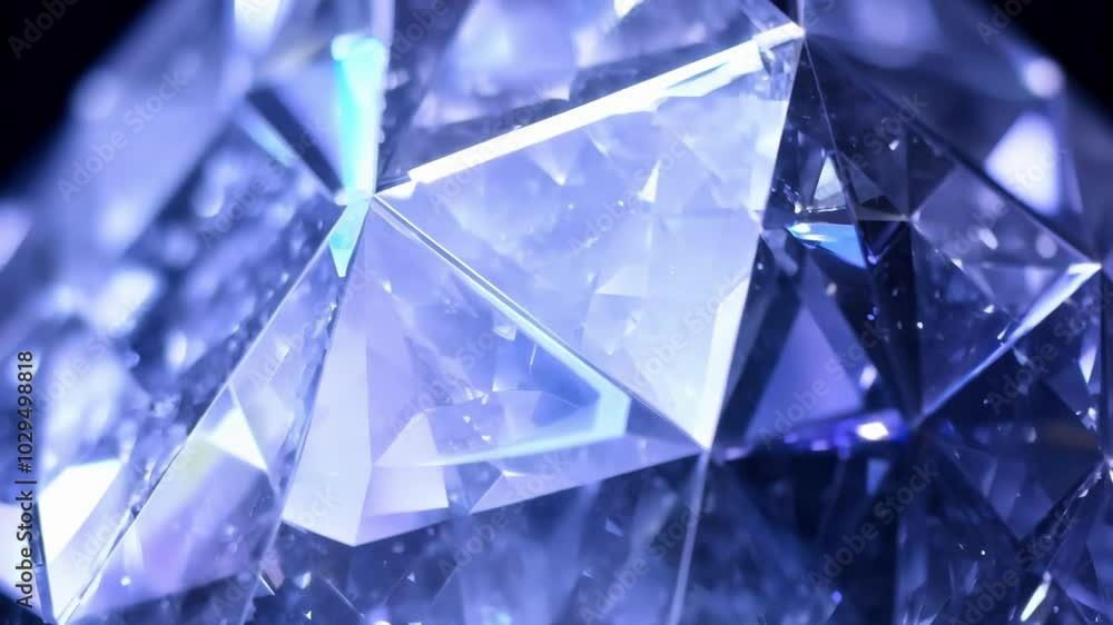 Aufkleber Light refracting through a large diamond, creating colorful bokeh and a luxurious background, showcasing its brilliance and sparkle