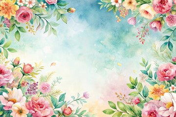 watercolor floral background
