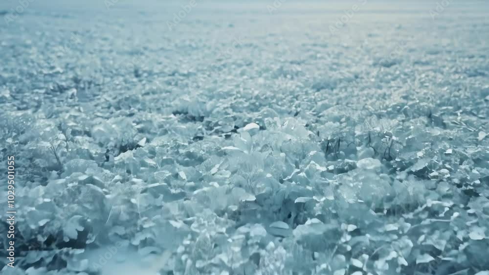 Aufkleber Field of silver ragwort plants growing in the sun with a shallow depth of field and muted tones. This image would work well as a background for a website or as a calming image for a design project