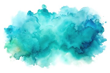 Watercolor stains and smudges on white background