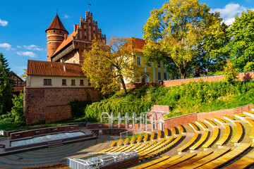 Medieval gothic castle in Olsztyn, Poland