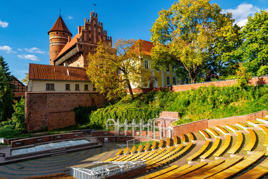 Medieval gothic castle in Olsztyn, Poland