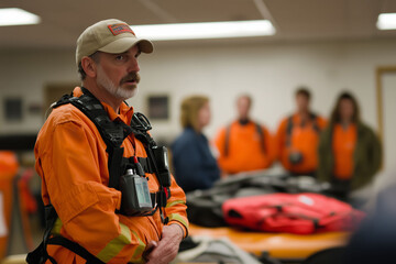 Emergency response workshop in progress at community center, October event