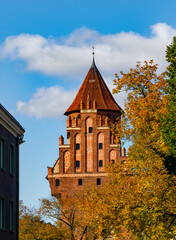 Obraz premium Medieval gothic castle in Olsztyn, Poland