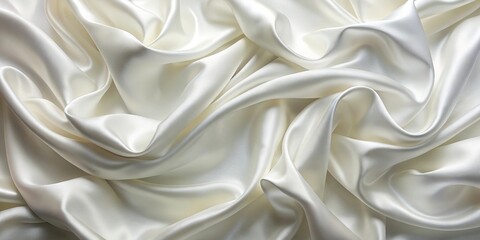 Obraz premium White luxury silk textile material background reflected