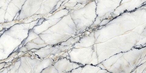 Fototapeta premium white marble texture with black veins seamless pattern
