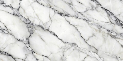 Naklejka premium White marble texture with realistic black veins seamless pattern
