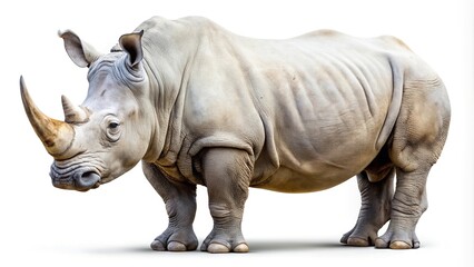 Obraz premium white rhino isolated from the background