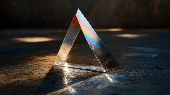Abstract spectrum of light through prism for modern design and visual arts