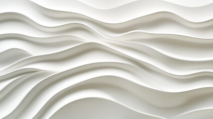 Obraz premium Abstract White Wavy Texture Background Modern Design Element
