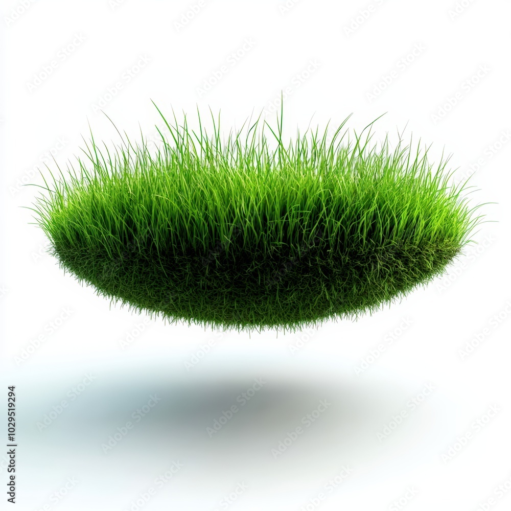 Canvas Prints floating grass clump, white isolate background.