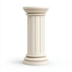 Naklejka premium Classical column design, elegant, isolated on white background