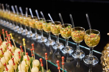 Elegant Canap Display at a Catering Event