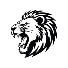 Angry Lion Head Vector Design