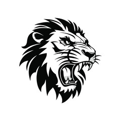 Fototapeta premium Angry Lion Head Vector Design