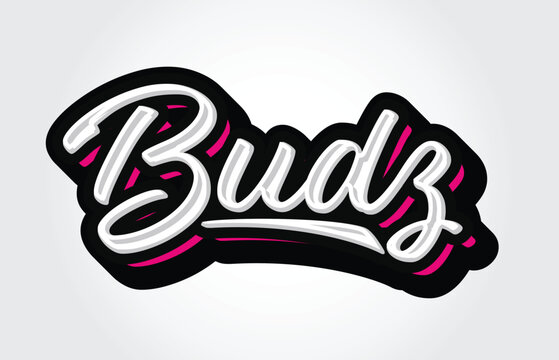 Budz Hand Lettering Typography Vector Template
