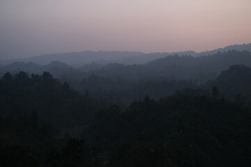 fog in the mountains