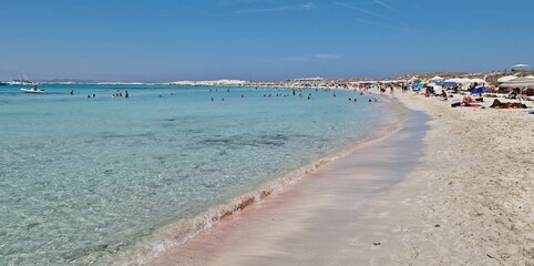 Formentera beach white sand Balearic Islands