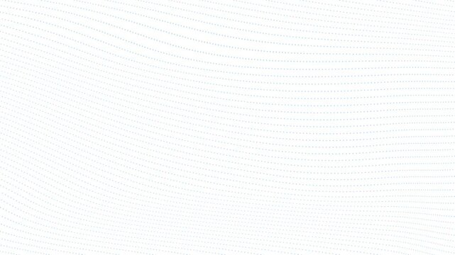 Waving Striped motion background with blue dots lined geometric pattern seamless loop animation white background