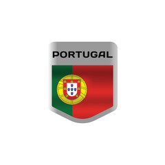 Badge portugal nation flag design vector