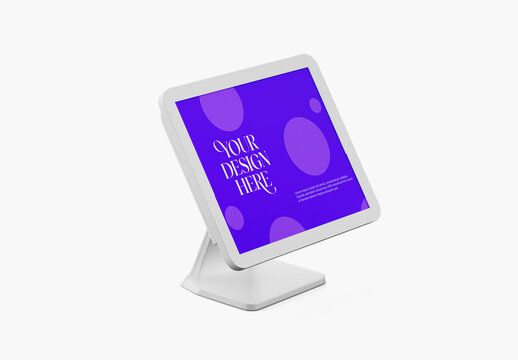 Display Mockup Kiosk Touch Screen