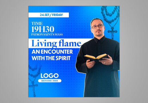 Flyer Church Template Social Media generative ai