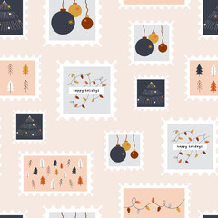 Christmas backgrounds, seamless pattern. Vector illustration