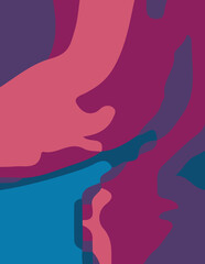 abstract background with untidy waves Illustration